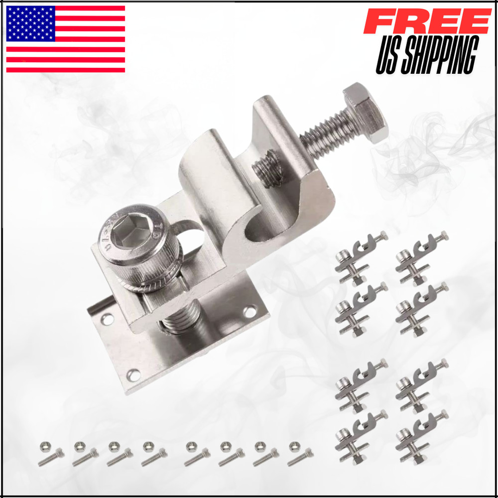 Solar Panel Photovoltaic Bolt-On Coupling Earthing Ground Lug Cable Clamp 8Sets