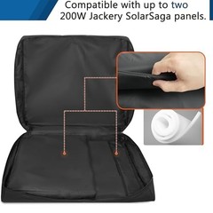Padded Solar Panel Travel Bag for 100W/200W, Portable Storage Case, Fits SolarSa