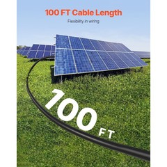 100FT 10AWG 6mm2 Solar Cable Waterproof Black for Off-Grid