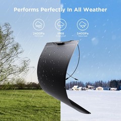100W Ultra-Thin Flexible Solar Panel 12V, 11BB 23% High-Efficiency ETFE Monoc…