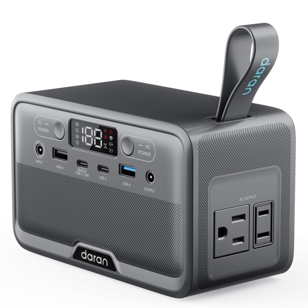 Portable Power Station 89.6Wh Solar Generator, 100W AC Outlet, Fast Charging, Ca