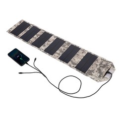 SNQP 60W Foldable Solar Panel 5V USB Portable Charger for Camping Hiking Black