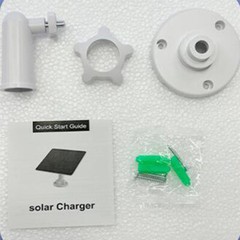 Solar Panel for Security Camera W/ Micro USB&USB-C Ports 9.8ft Cable Waterproof
