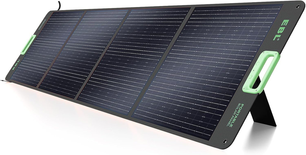EBL 200W Portable Solar Panel High Efficiency Solar Power Panel for Home, RV, Ca