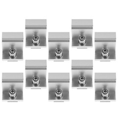 10 Pcs Solar Panel Clip Mounting Brackets Clamps 30mm End with Bolts
