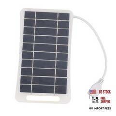 5V 5W USB Solar Panel,Portable Mini Solar Panel Kit with High Efficiency White