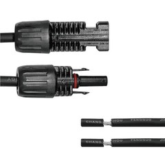 10ft UV Resistant Solar Adaptor Wire Extension Cable Pair – Durable & Waterproof