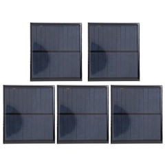 5Pcs Mini Solar Panel Board Module + 30CM Red And Black Wire DC5.5V 160mA