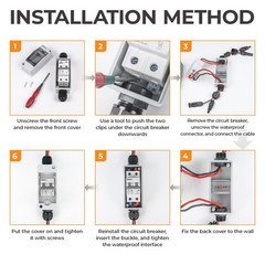 Solar Panel Disconnect Switch 40Amps 550V DC Miniature Circuit Breaker Box fo…