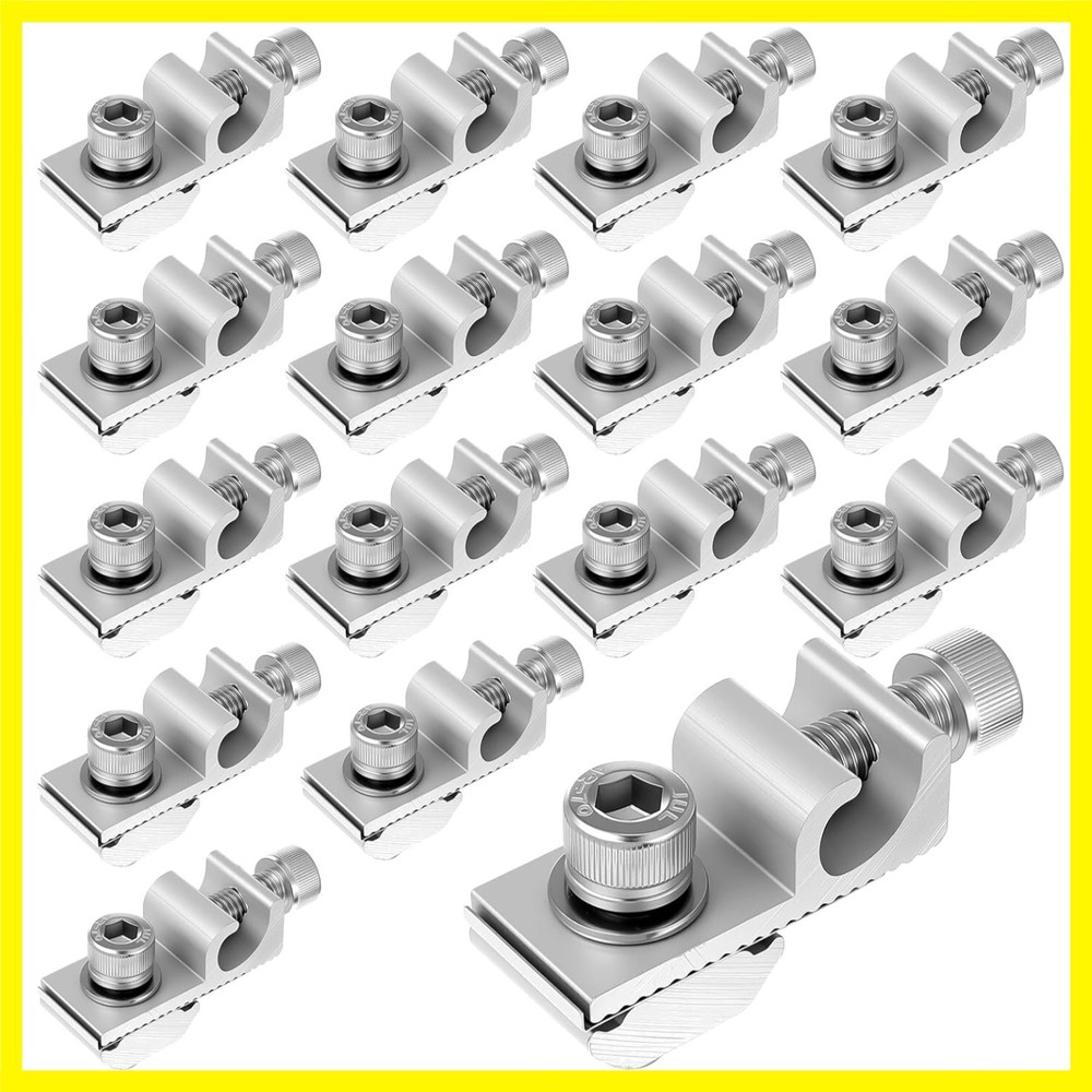 16 Pack Solar Panel Grounding Clamps Set – Aluminum Alloy Thunder Protection …