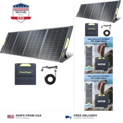 Greenmagic Portable 400 Watt Solar Panel, 39V 400W Foldable Panel Solar Charg…