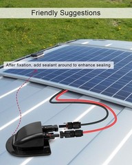 QNHEAY Waterproof Solar Connector Entry Gland Cable Junction Box Through RV R…