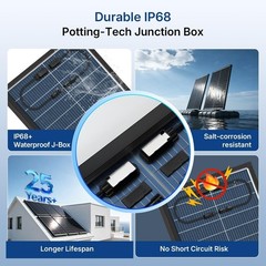 100W 200W 400W 1000W N-Type Bifacial Solar Panel Mono Power 18V Home RV Off-Grid