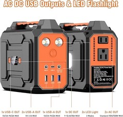 100W/110V External Battery Power Pack 39600mAh Portable Power Bank with LED new