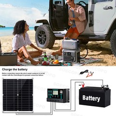 7000W Complete Solar Panel Kits Solar Power Generator 100A Home 110V/220V Syst