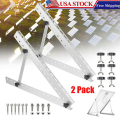 Solar Panel RV Tilt Mount Brackets Kit System Roof Flat Surface Adjustable Frame