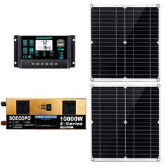 Off-Grid Solar Kit 10000W Sine Wave Inverter +2pcs Solar Panels+100A Controller