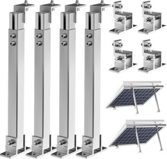 Adjustable Solar Panel Mounting Brackets Kit System Aluminum RV Roof Tilt Mount