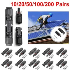 10-200Pairs Male Female M/F Wire Cable Connectors Solar Panel Adapter Waterproof
