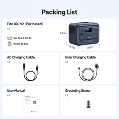 BLUETTI Elite 100 V2 1024Wh Bio-based Portable Power Station Eco-Shell for Trip