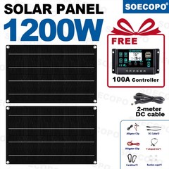 1200W Solar Panel Set – 2 x 600W Concentrator Panels + 100A Controller Outdoor