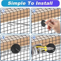 Solar Panel Bird Guard Clips J Hooks Bird Mesh Fasteners Stainless Steel 200 PCS