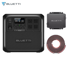 BLUETTI AC180 1800W 1152Wh Power Station+560W Alternator Charger for Road Trip