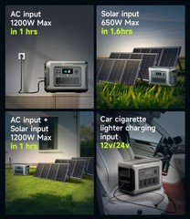 ALLPOWERS 1600W Portable Power Station Solar Generator AC + Flexible Solar Panel