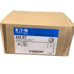 5 New Open Box Eaton 1″ 652RT Compression Connector EMT Concrete Tight Fittings