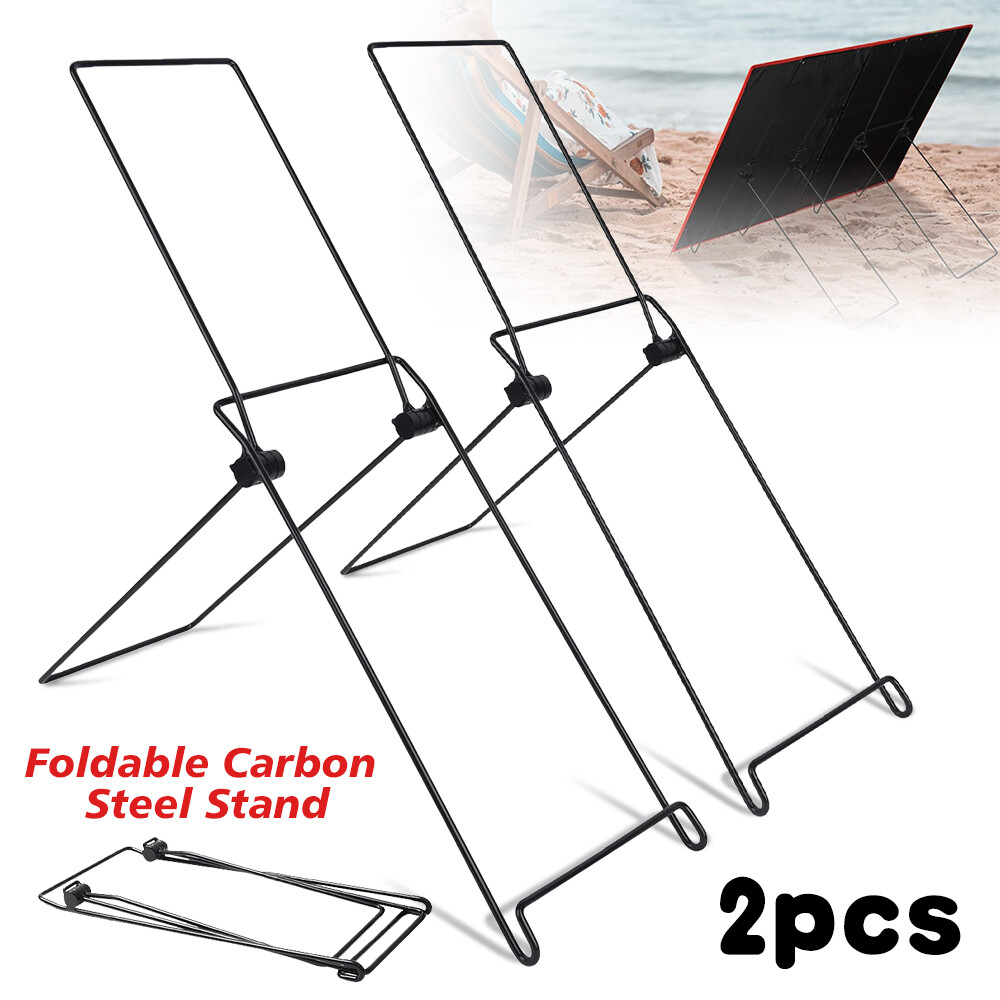 2*Solar Panel Mounting Rack Bracket Portable Foldable Carbon Steel Support Frame