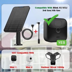 3-Pack Solar Panels for Blink 3rd Gen/XT2/4th Gen