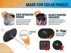 Rotak 8in X 80ft Solar Panel Bird Squirrel 8″x100′ with 50 fastener clips(S)