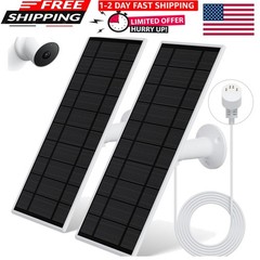 Solar Panel for Google Nest Camera, 2Pack Upgraded Solar Power Charger for