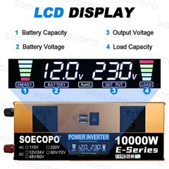 10000W Solar System Kit | 12V24V DC Input to 110V/220V AC Output