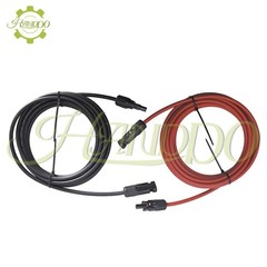 1 Pair Black + Red Solar Panel Extension Cable Wire Connector 12/10 AWG