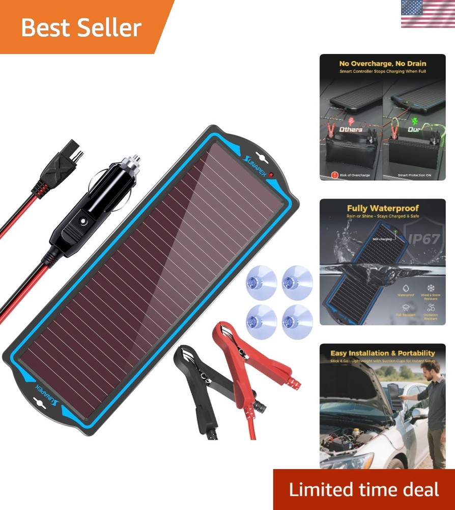 Durable 12V Solar Charging Kit with Built-in Controller – Ideal for RVs, Boats