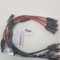 Solar Connector Y-Branch Parallel Adapter Cable Plug (M/FF, F/MM) Two Sets Pairs