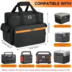 Portable Power Station Carrying Case for Jackery, ECOFLOW, BLUETTI – Travel Bag