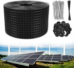 6″ X 100′ Solar Panel Roof Protection Net, 1/2 Inch Mesh for Perimeter Protectio