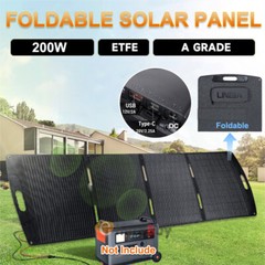 12V 200W Foldable Solar Panel ETFE Battery Charge Generator Power Station Campin