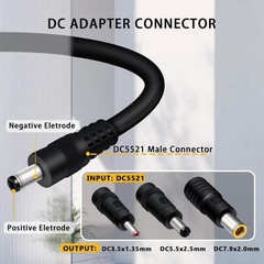 COMeap 5FT 1.5M Solar Panel Adapter for Jackery, to DC 5FT-14+16AWG, Black
