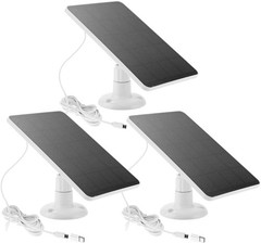 3-Pack High Efficiency Solar Panel Charger for Arlo & Ring Cameras – 10FT Cable