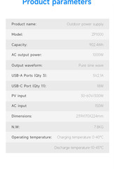1000W Portable Power Station,902Wh Solar Generator,UPS Lifepo4 battery Outdoor C