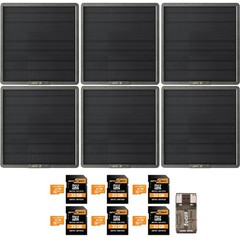 Spypoint 10-Watt Solar Panel for Trail Camera (6-Pack) Bundle with Accessories