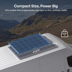 Renogy 120W ShadowFlux N-Type Solar Panel | 25% High-Efficiency