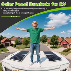 4 Pack 45inch Adjustable Solar Panel Tilt Mount Brackets with Foldable Tilt L…