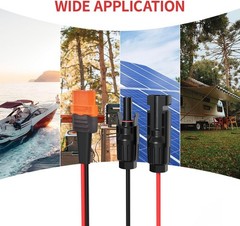 10AWG 2FT Solar to XT60i Cable 2FT Solar Connector to XT60i