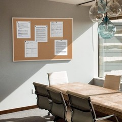 24” X 36” Cork Boards for Walls with Wooden Frame 1Pack, Double Sided Office Boa