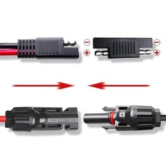 1ft 10AWG Solar Panel Connector Cable, SAE to MC-4 Male Female Adapter PV Ext…