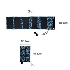 Solar Folding Bag 5V Dual USB Mobile Photovoltaic Power Generation Portable Bag